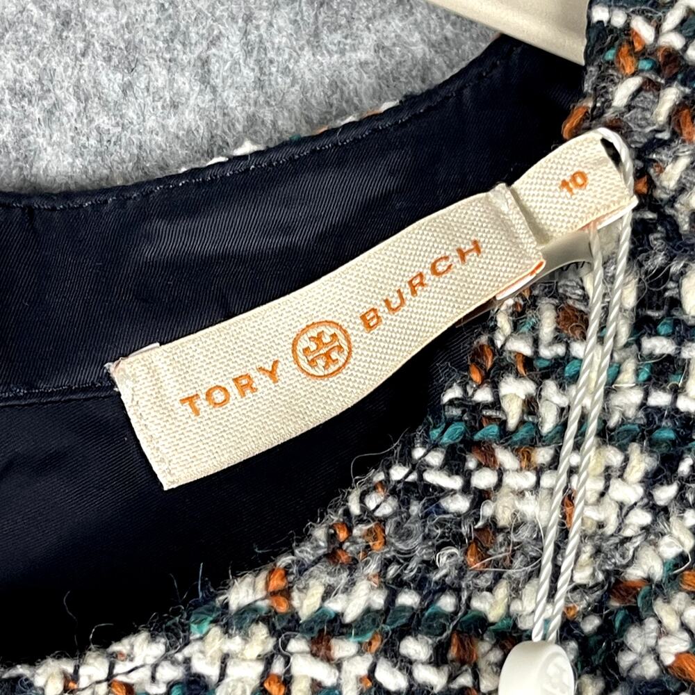 Tory Burch Tweed Pencil Dress Women 10 Textured Academia Career Old Money NEW - Picture 10 of 16